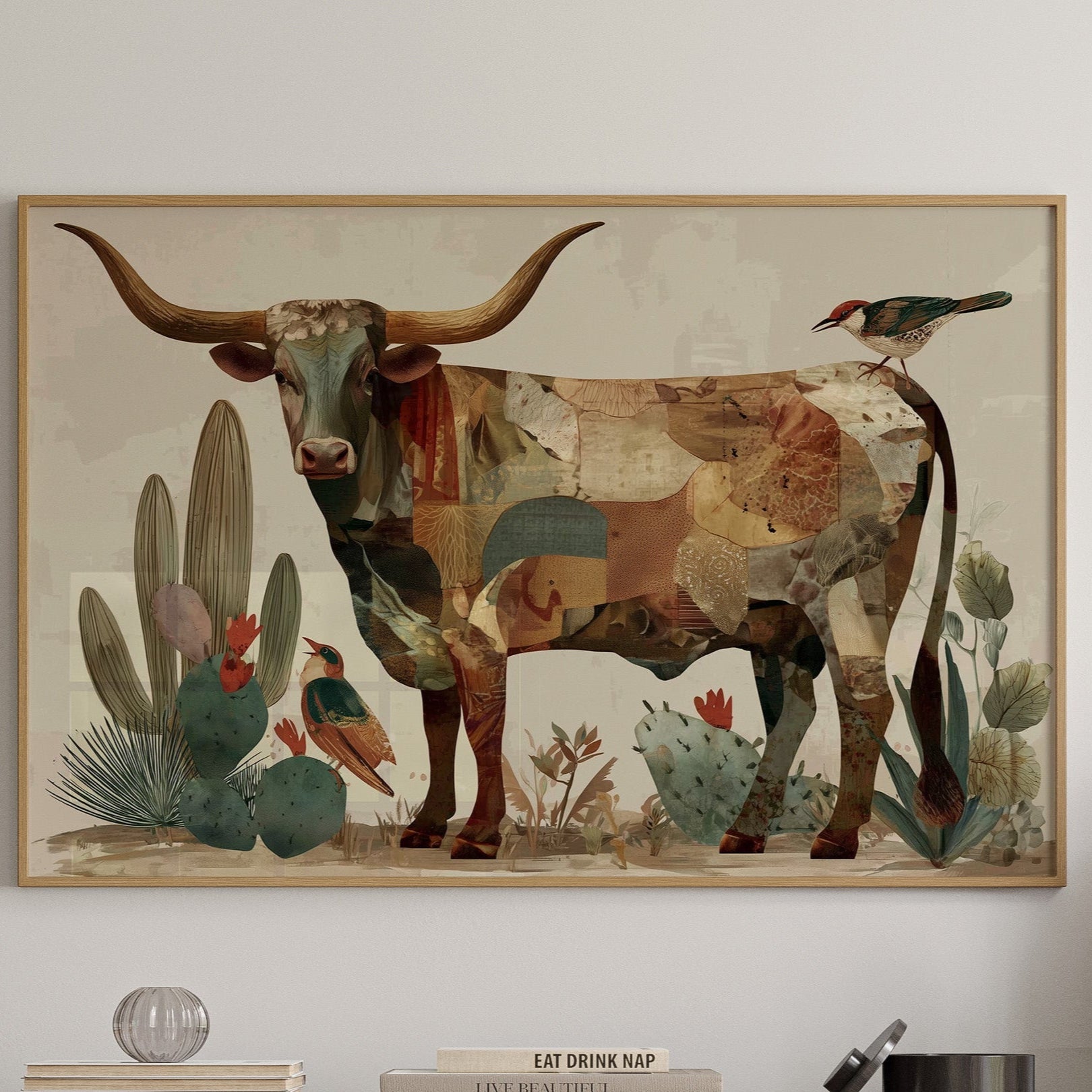 Desert Birds Dance With Longhorn