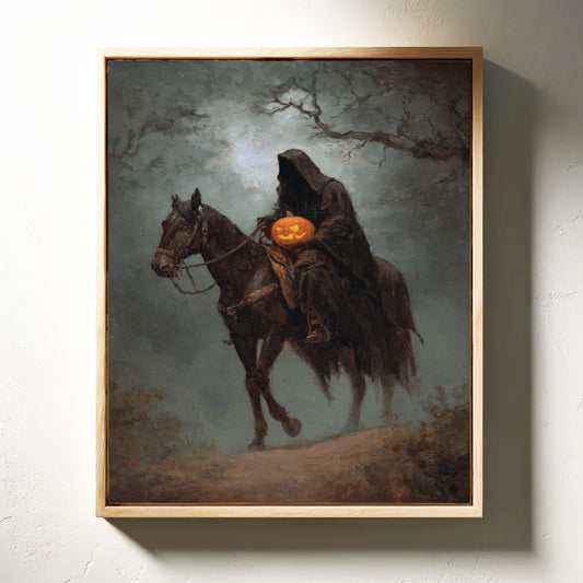 Haunting Rider Halloween Art Print - Gothic Wall Decor - Gallery Canvas image 15