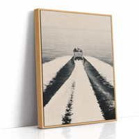 Vintage Speedboat Wake