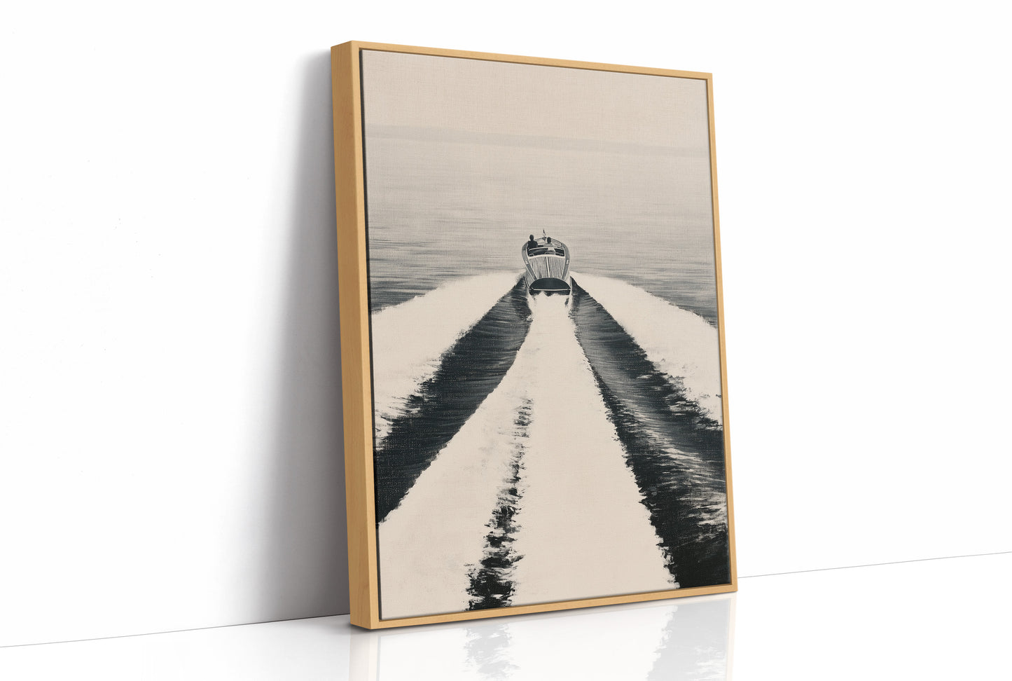 Vintage Speedboat Wake