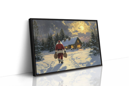 Moonlit Journey To Cabin Warmth