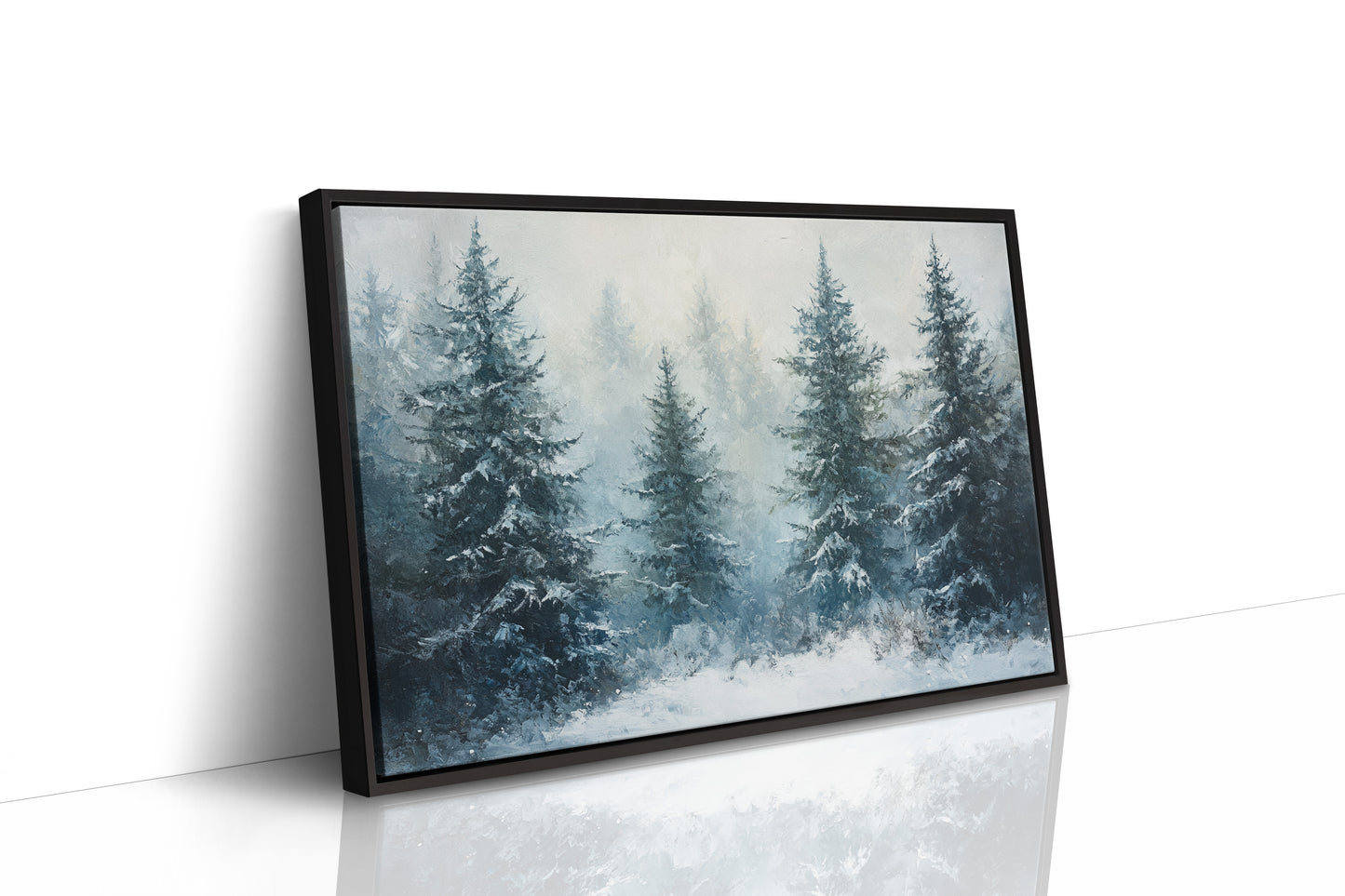 Silent Snow Settles Among Evergreens