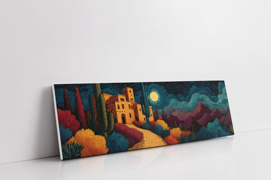 Moonlit Road to the Desert Villa