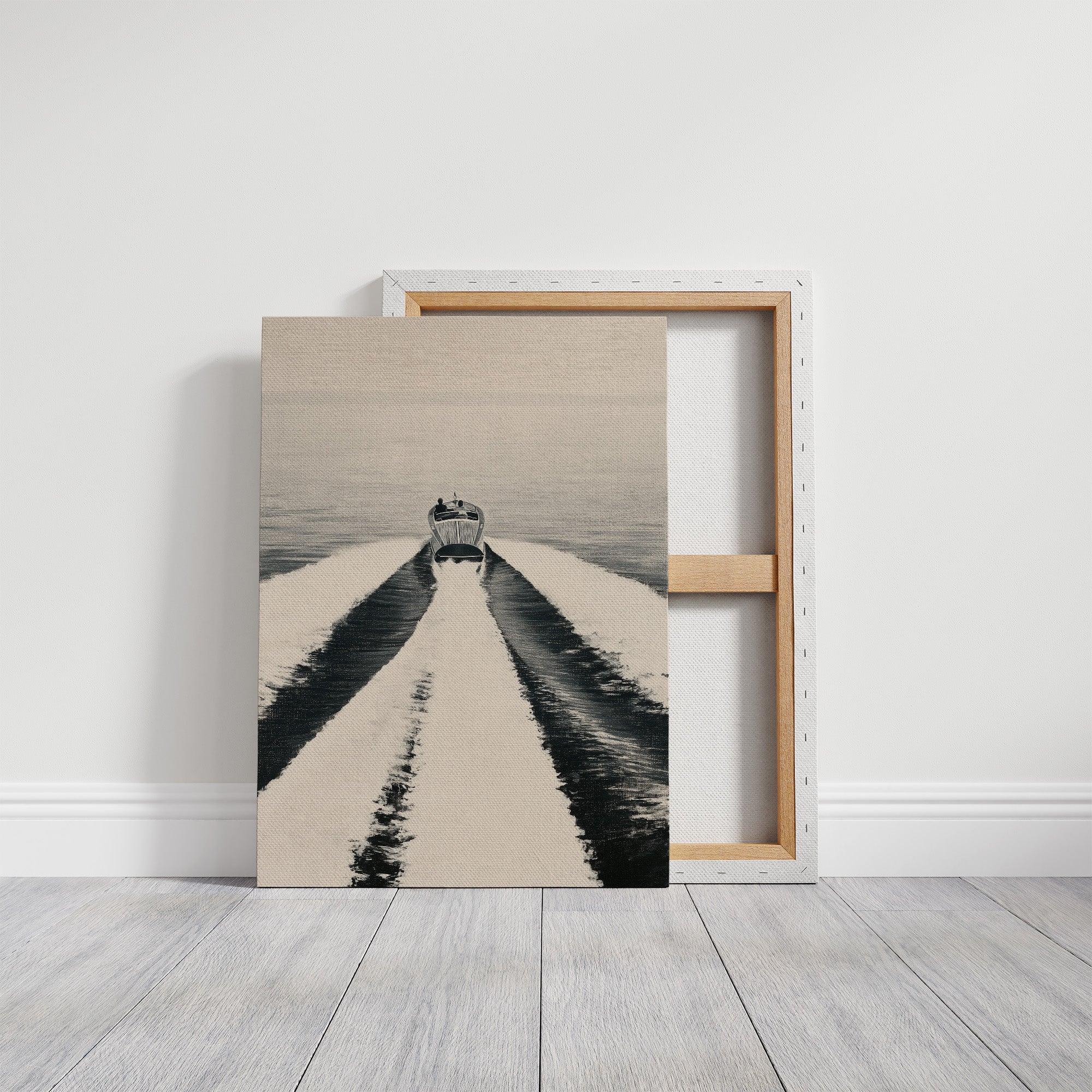 Vintage Speedboat Wake