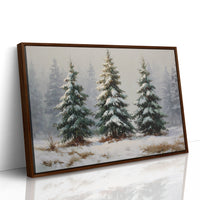 Snow Laden Pines Share Winter Tales