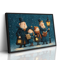 The Carolers Sing By Lamplight