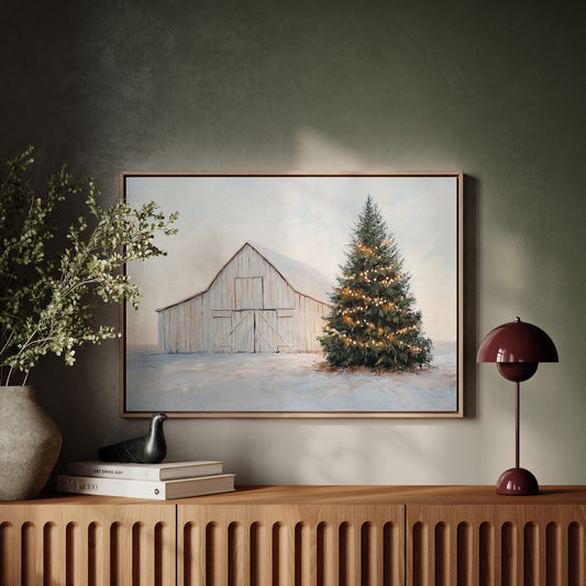 Winter Lights Warm The Barn