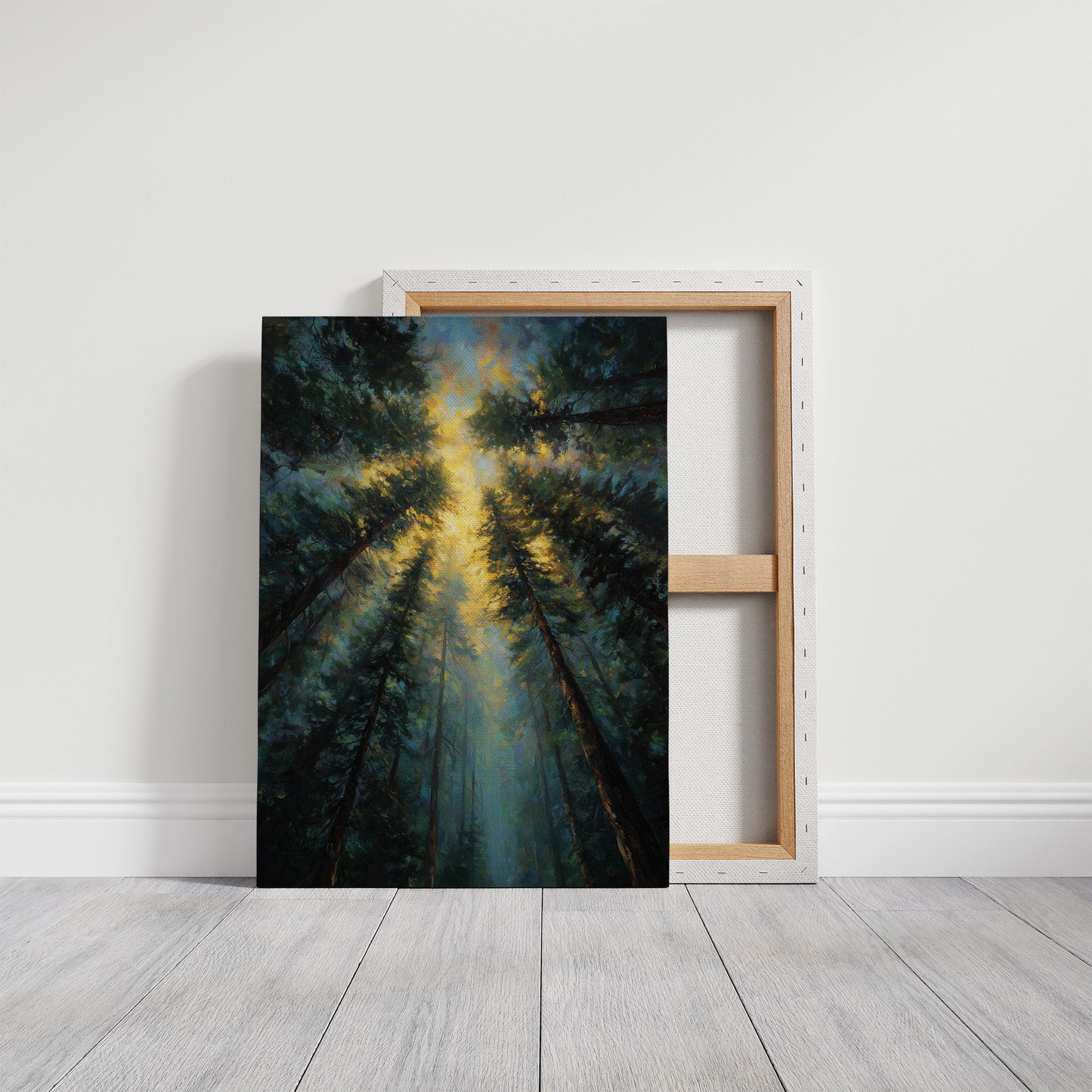 Sunbeams Pierce Ancient Forest Canopy