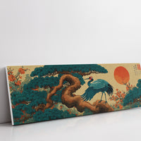 Cranes Beneath the Red Sun