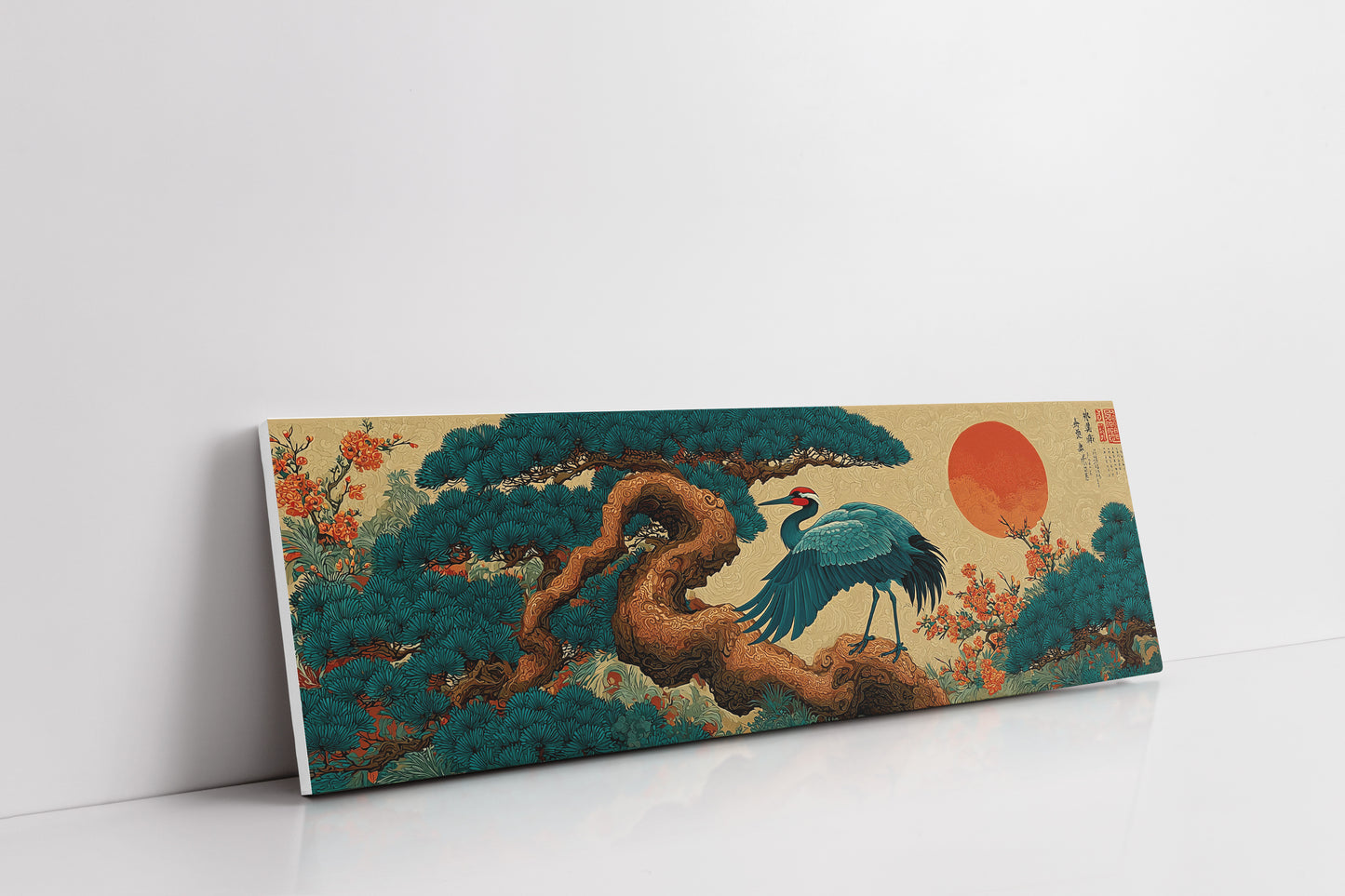 Cranes Beneath the Red Sun