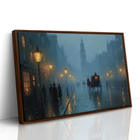 Lantern Mist On Cobblestone Passage