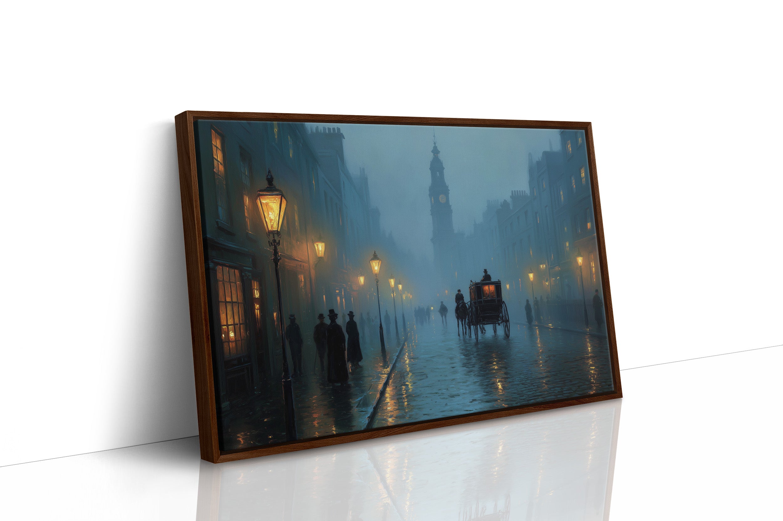 Lantern Mist On Cobblestone Passage