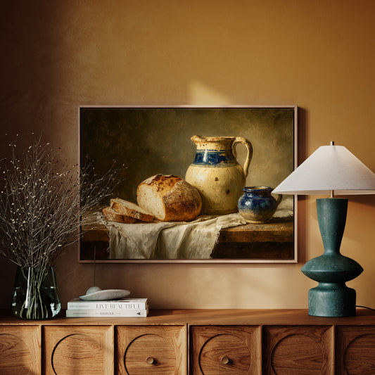 Harvest's Bounty on Rustic Table