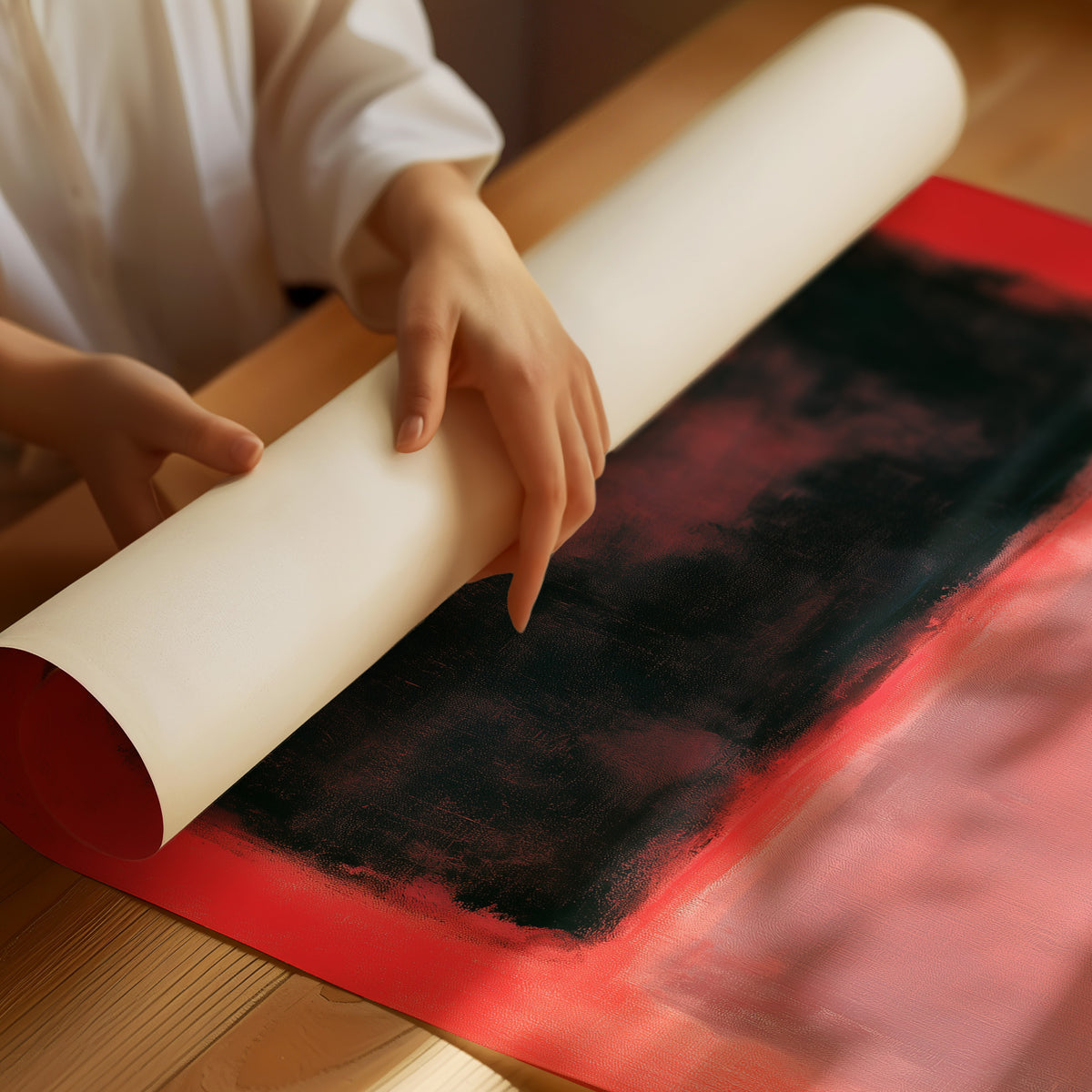 Red Black Color Field Study