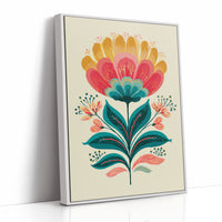 Folk Blossoms Dance In Turquoise Light