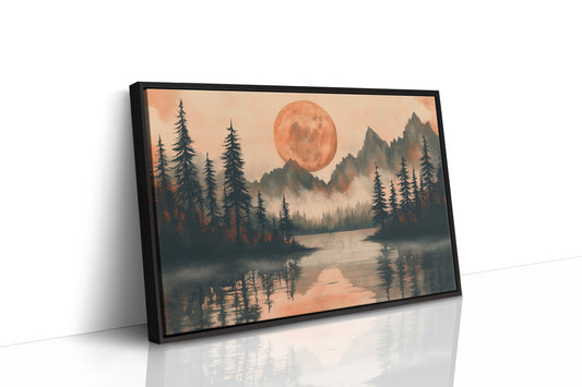 Copper Moon Bathes Mountain Lake