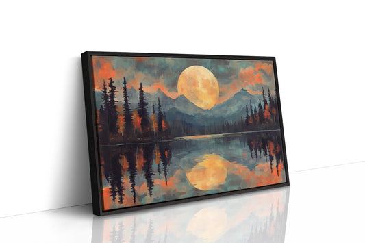 Moonlit Lake Mirrors Mountain Dreams