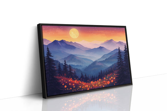 Moonlit Meadows Paint Mountain Dreams