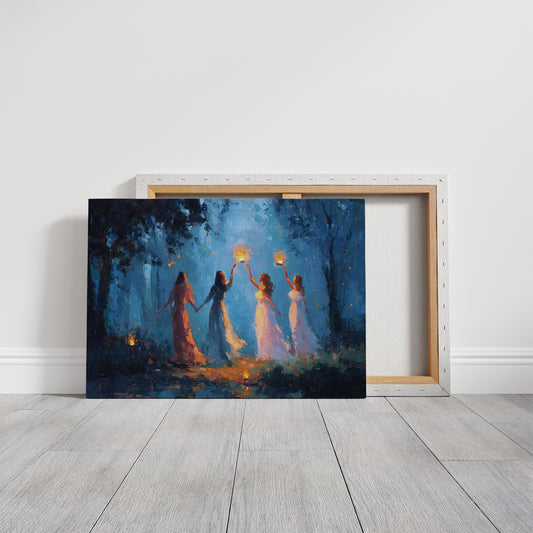 Lanterns Held By Twilight Sisters