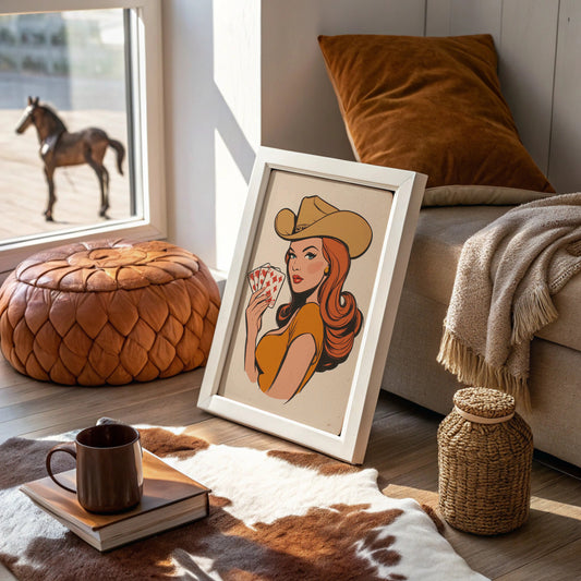 High Stakes Honey - Vintage Pin-Up Cowgirl