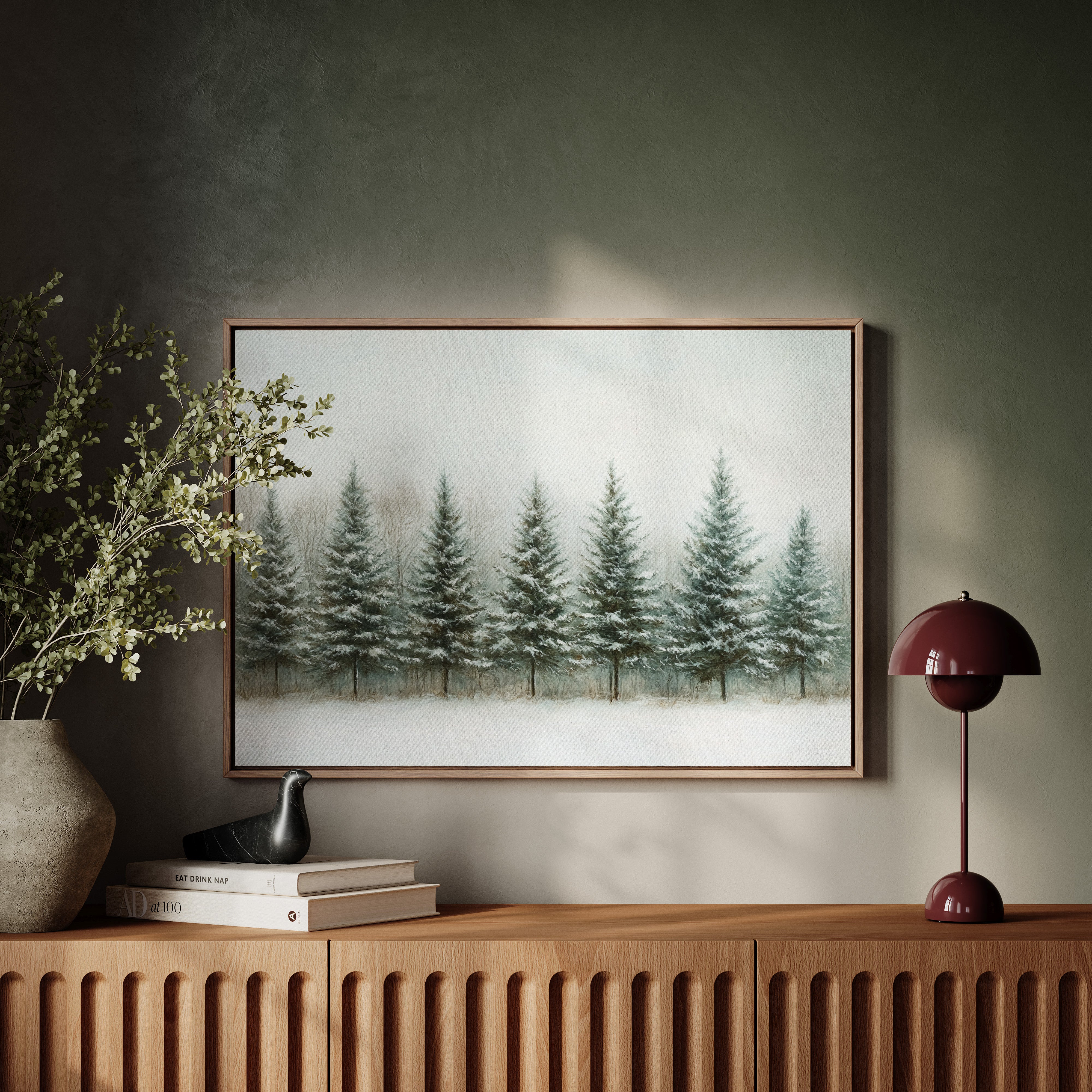 Evergreens Stand Their Winter Watch
