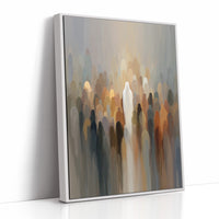 Figures Blurred By Morning Fog