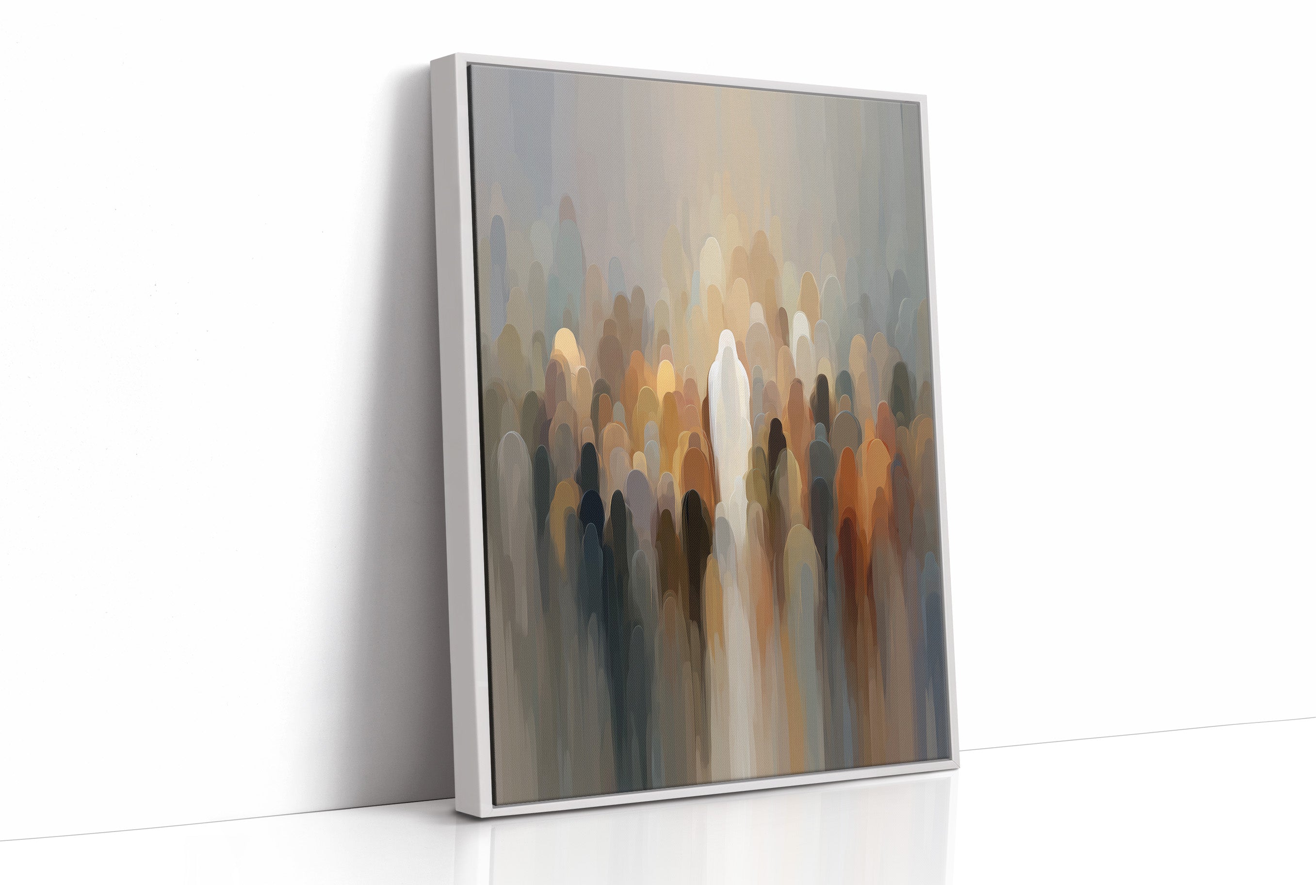 Figures Blurred By Morning Fog