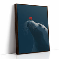 Seal Balancing Red Moon