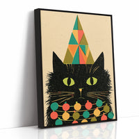 Geometric Christmas Cat