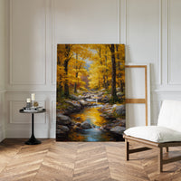 Maple Light Dances On Mountain Stream