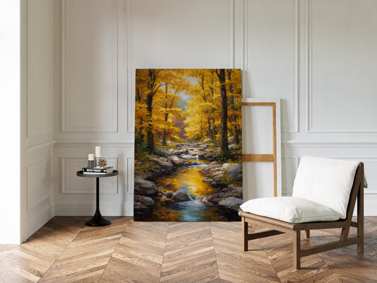 Maple Light Dances On Mountain Stream