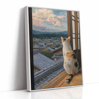 Calico Dreams On Window Ledge