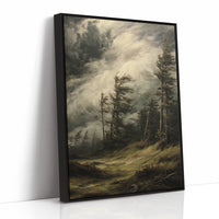 Storm Bends Pines Against Sky