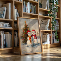 Frosty Friends Under Twinkling Lights
