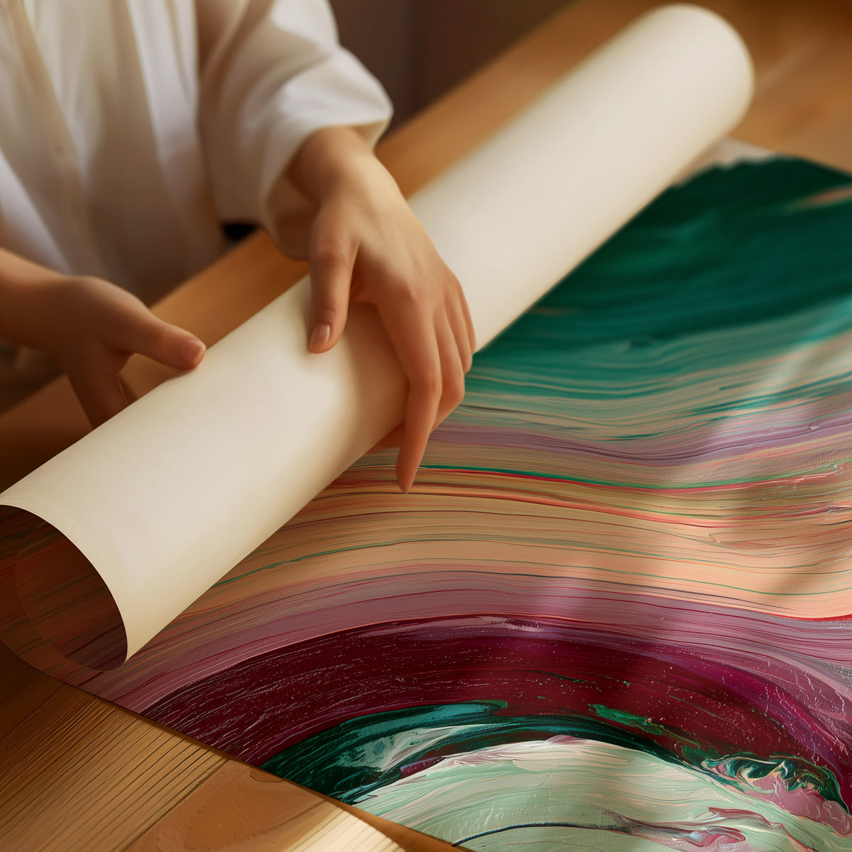 Emerald Wine Marbled Flow