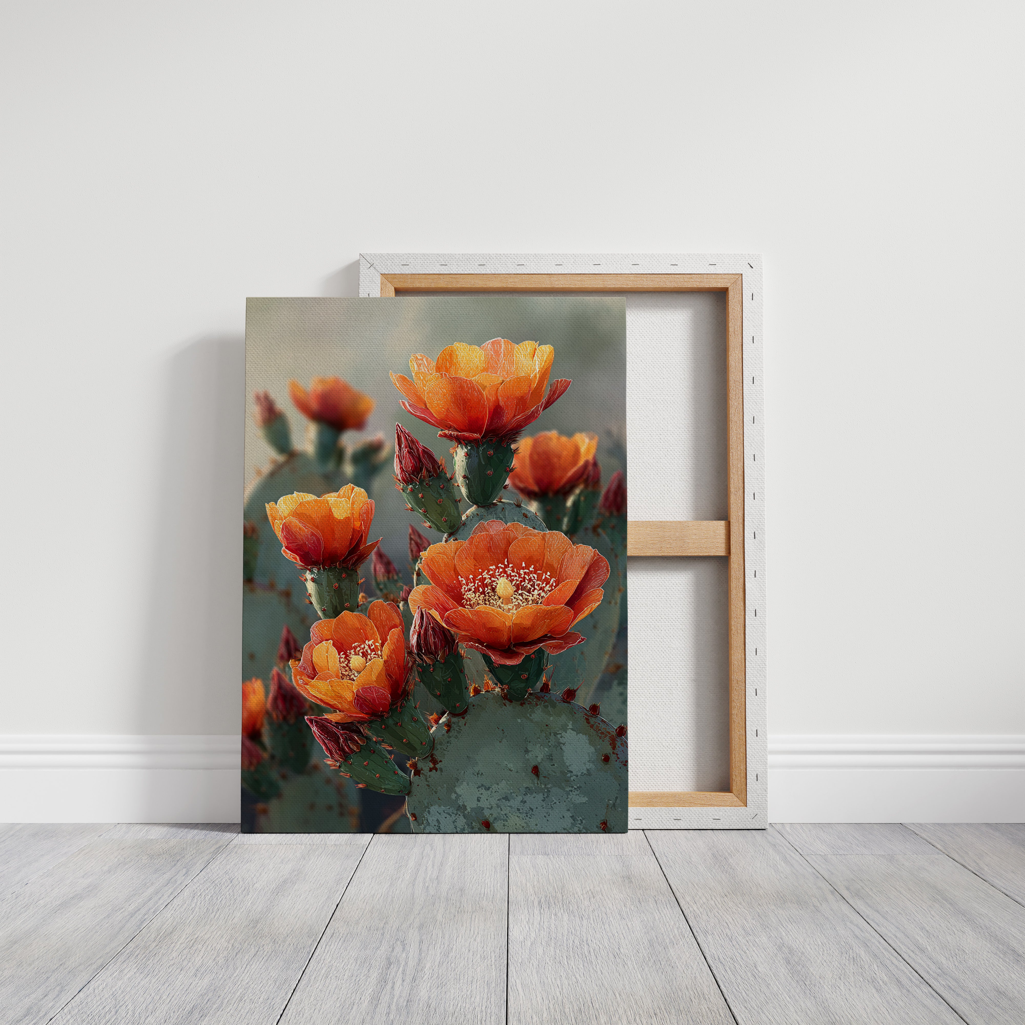 Cacti Bloom Under Desert Sun