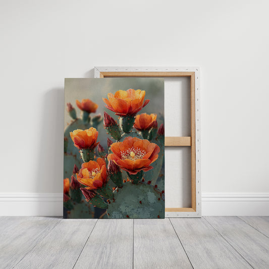 Cacti Bloom Under Desert Sun