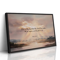 Scripture Glows Over Tranquil Waters