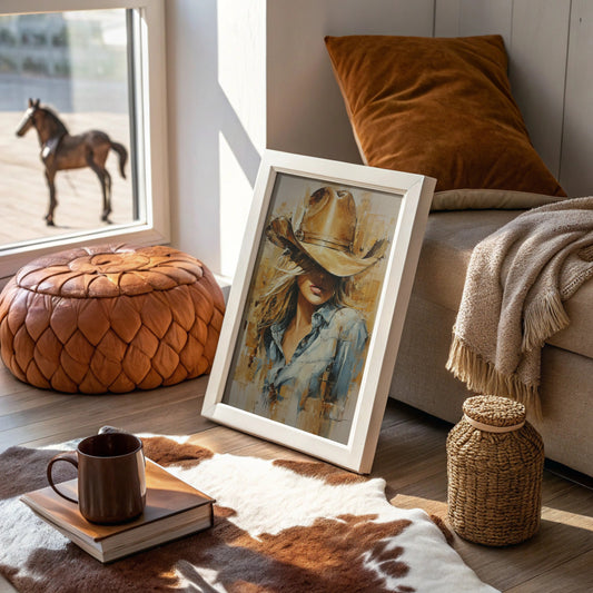 Golden Hour Cowgirl - Western Romance Portrait