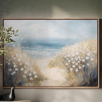 Coastal Daisies Dance Above Summer Waves