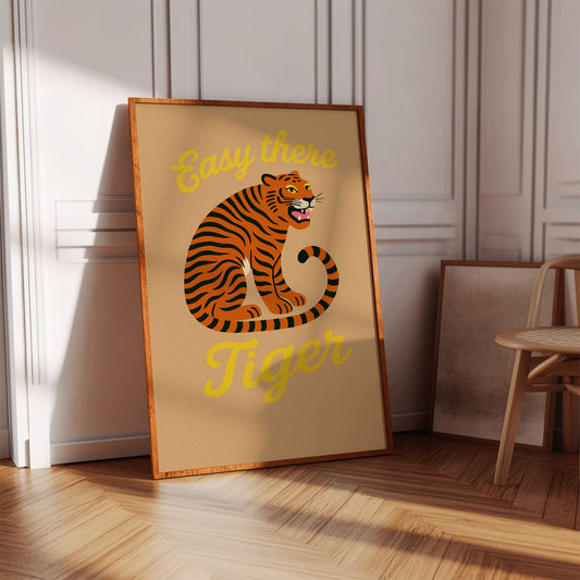 Easy There Tiger Retro Jungle Print