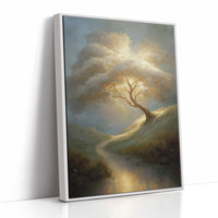 Ancient Oak Bends With Time