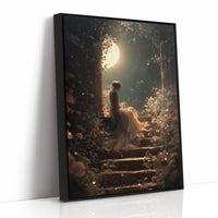 Moonlit Garden Beckons Solitude