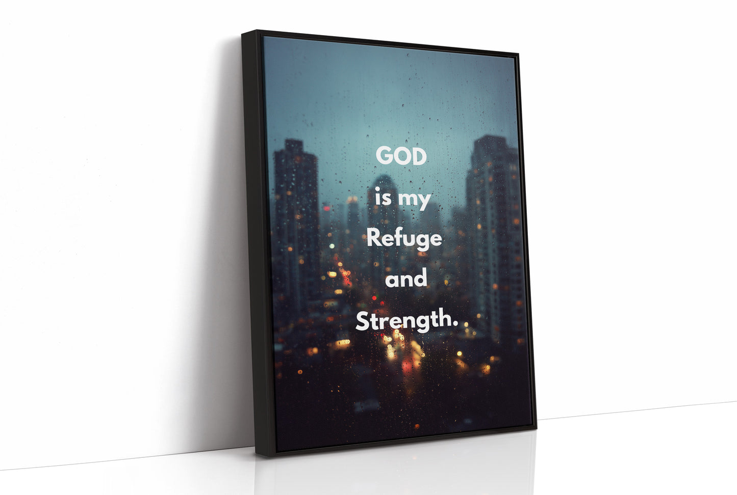 Faith Glows Through City Rain