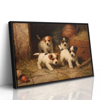 Terrier Pups Plot Barn Adventures