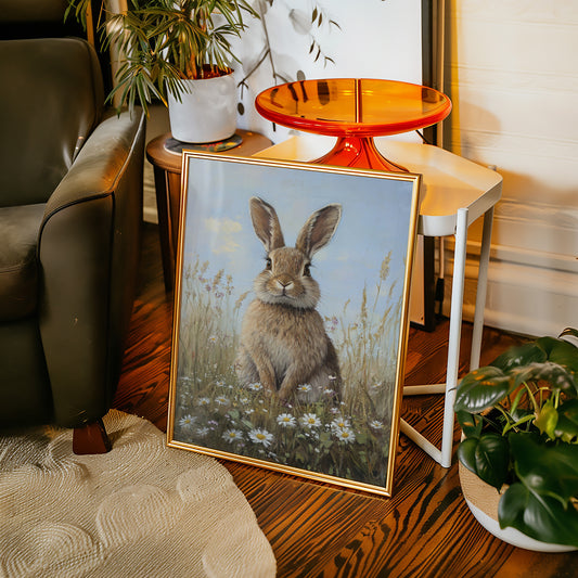 Charming Rabbit Portrait Canvas - Whimsical Animal Art - Gallery Canvas image 8