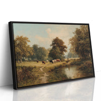 Autumn Cattle By The River's Edge