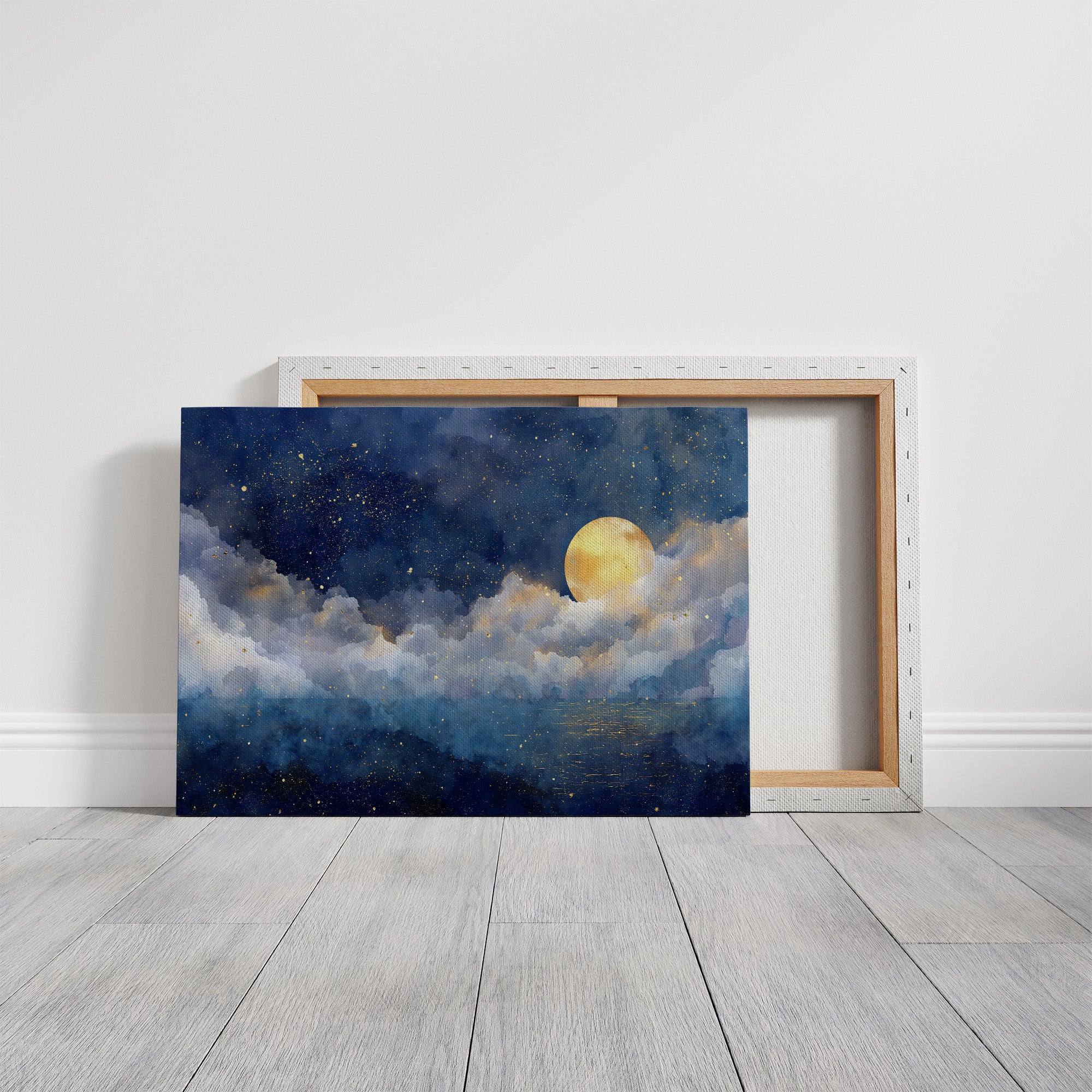 Full Moon Bathes Midnight Waters