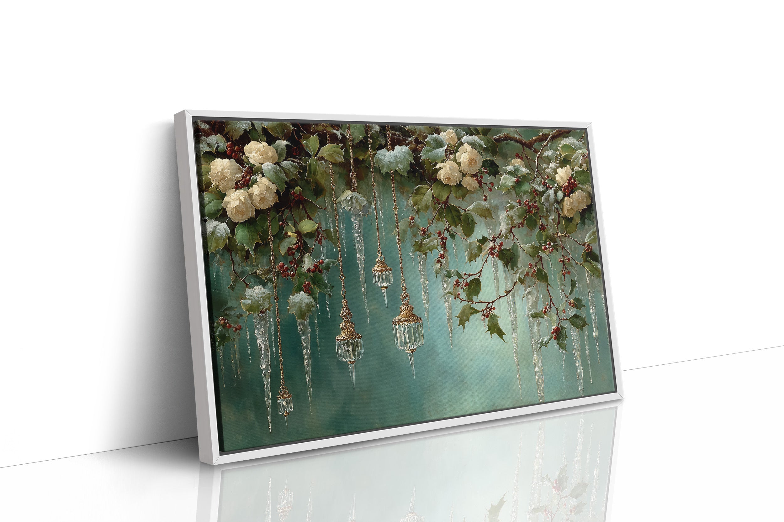 Winter Roses Hung With Crystal