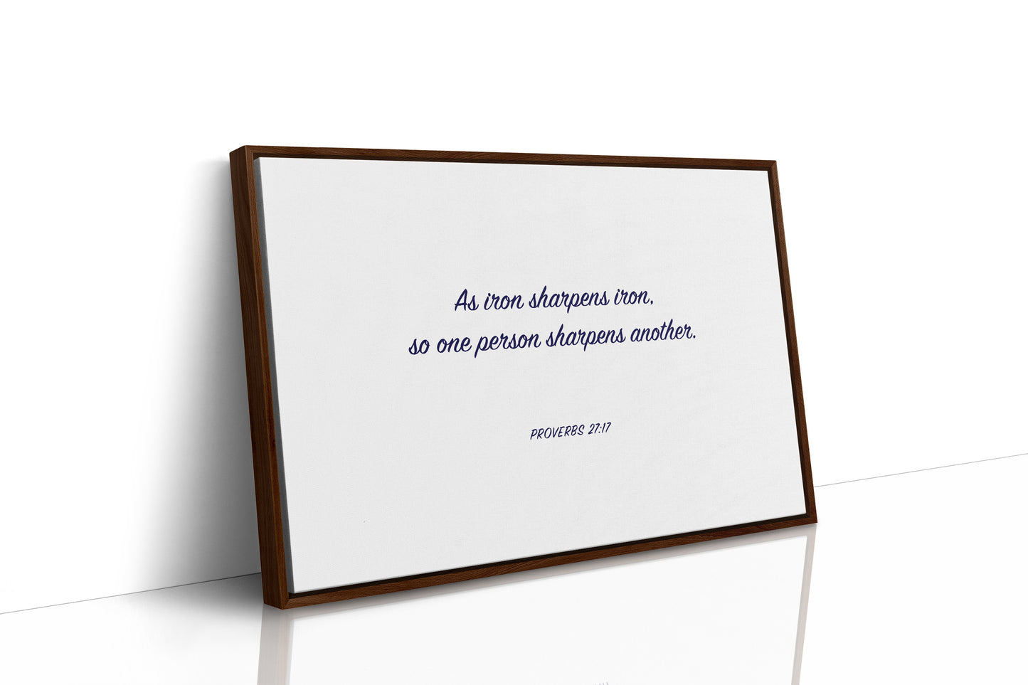 Iron Sharpens Iron Navy Script